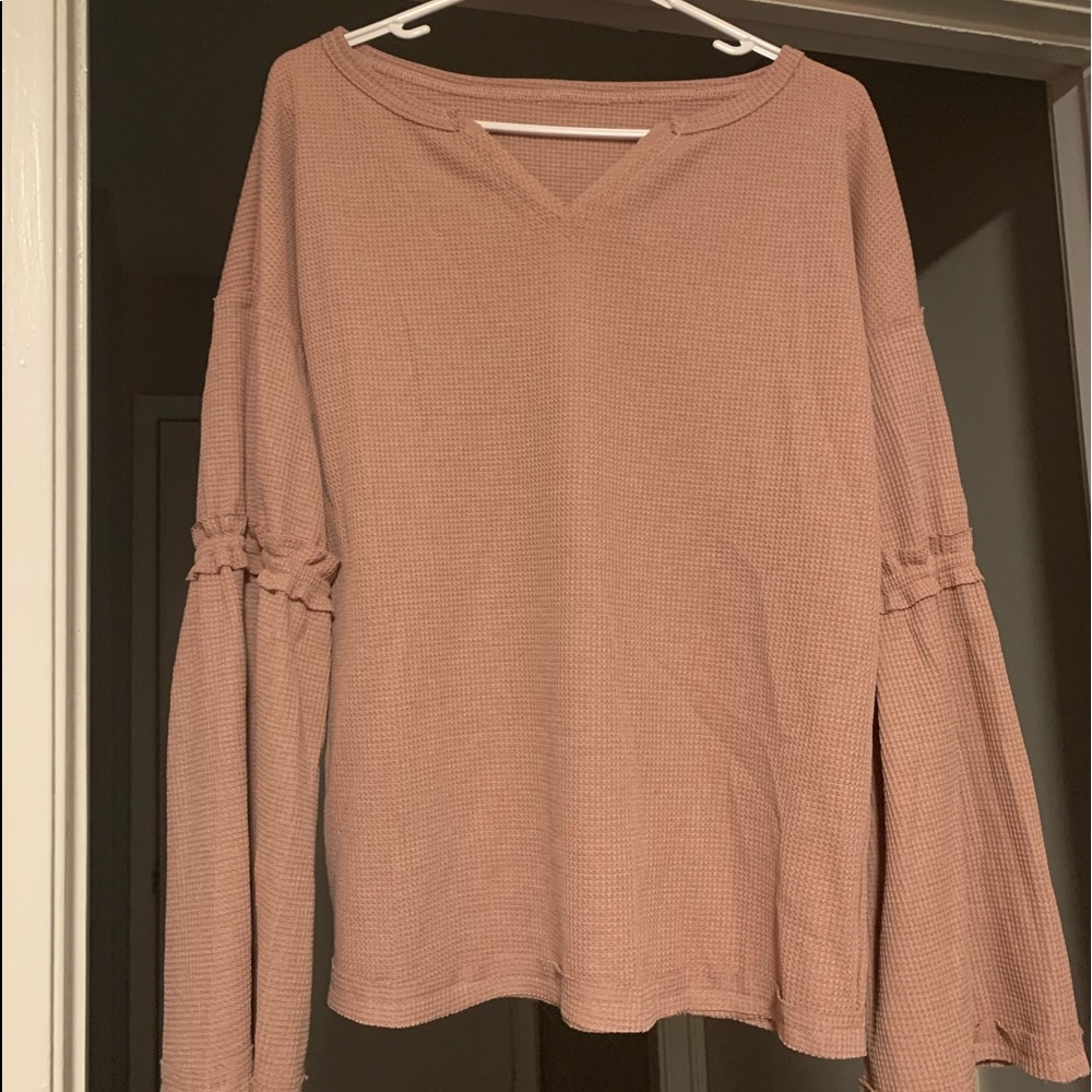 boutique knit top~mauve